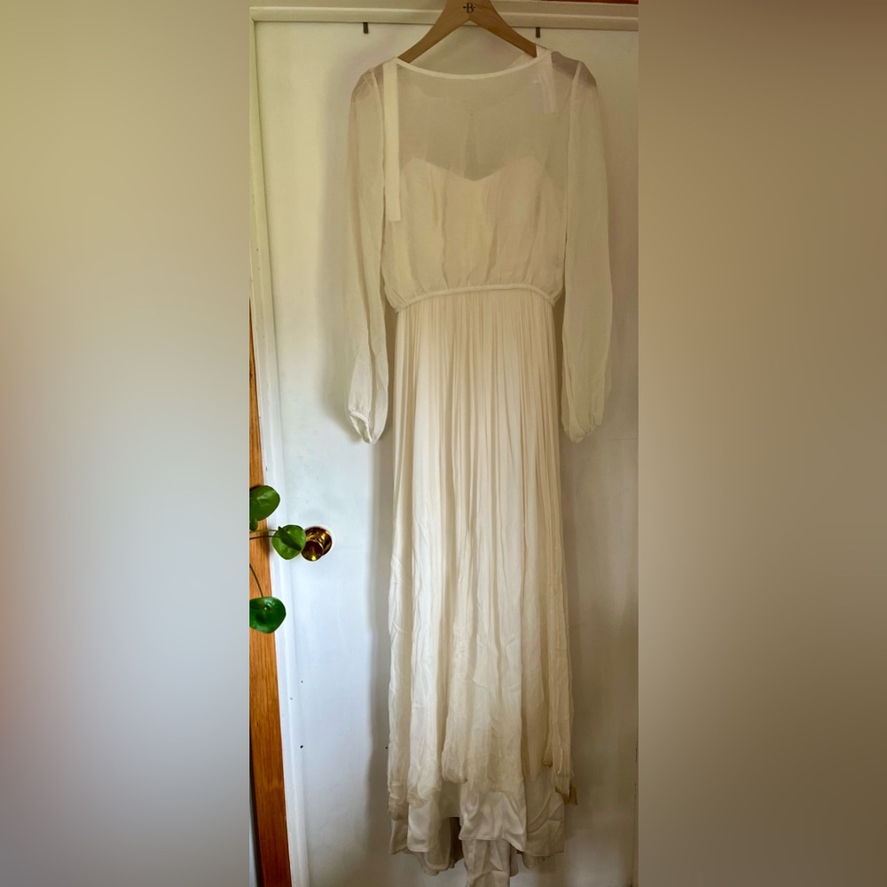 BHLDN KYLA wedding dress with Julie Topper and Madeline Fig belt